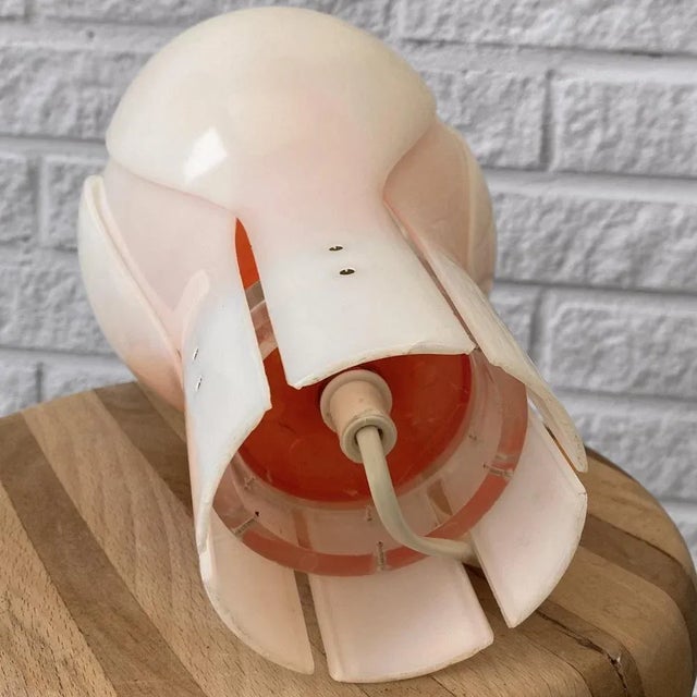 Orange Tulip Table Lamp by Yngve Ekström for Pileprodukter, Sweden, 1970s For Sale - Image 8 of 9