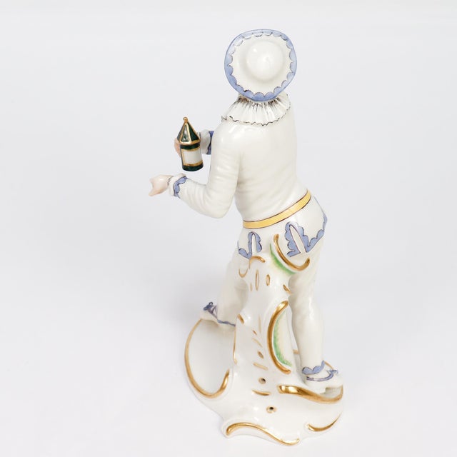 Ceramic Nymphenburg Porcelain Commedia Dell'Arte Figure of Pierrot For Sale - Image 7 of 12