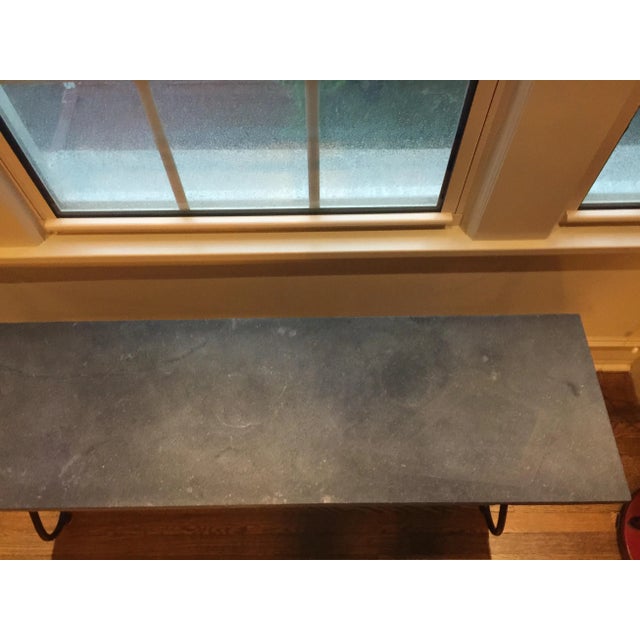 1990s Metal Console With Blue Stone Top For Sale - Image 9 of 13