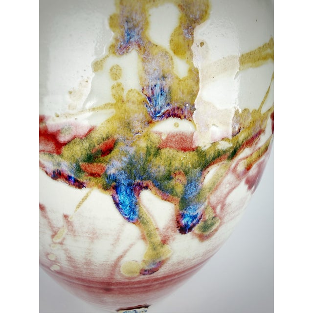 An exceptional monumental studio pottery vase by American ceramic artist Oliver Boyd, signed and dated 1997. Standing an...
