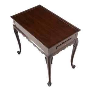 Ethan Allen Queen Ann Style Pull Out Tray Expandable Side End Occasional Table