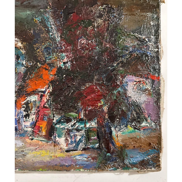 1980s Alexander Pavlov, Russian Ukrainian Abstract Oil Painting Alexander Pavlov Vilnius Landscape For Sale - Image 5 of 14