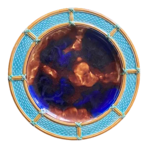 19th Century English Majolica Plate by Wedgwood, C. 1875