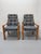 Gray Vintage Danish Modern High-Back Lounge Chairs, Pair, C. 1970s For Sale - Image 8 of 13