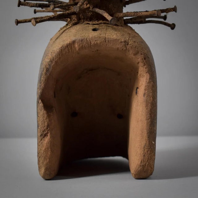 Brown Early 20th Century Ejagham Eket Power Fetish Headdress Nigeria For Sale - Image 8 of 11