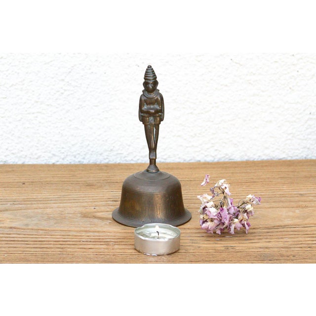 Antique Garuda Altar Bronze Hand Bell For Sale - Image 10 of 10