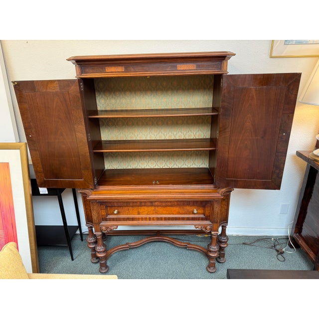 Orinoco Furniture Company Marquetry Hutch, Antique For Sale - Image 9 of 12