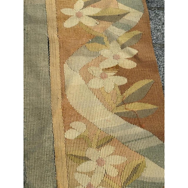 Antique French Aubusson Tapestry Border Fragment, 1890s For Sale - Image 15 of 18