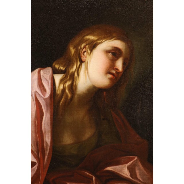 Baroque Workshop of Guido Reni, Penitent Magdalene, 1650, Oil on Canvas For Sale - Image 3 of 15