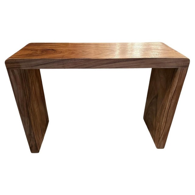 Andrianna Shamaris Minimalist Suar Wood Console Table For Sale - Image 15 of 18