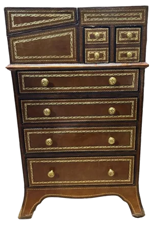 Regency Leather Chest Desk