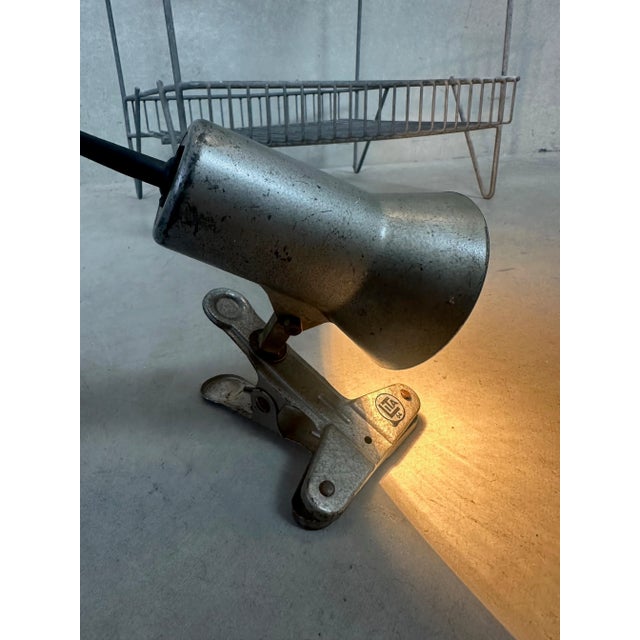 Vintage Industrial Clamp Spotlight from Lita For Sale - Image 9 of 11