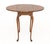 Queen Anne Queen Anne Style Walnut Drop Leaf Oval Side Table For Sale - Image 3 of 6