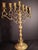 Rare 19thC Antique Polish Brass Menorah Large 22.7" 7 Branch Synagogue Knops For Sale In Boston - Image 6 of 18