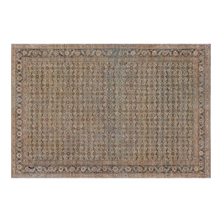 Authentic 19th Century Persian Tabriz Handmade Wool Carpet For Sale