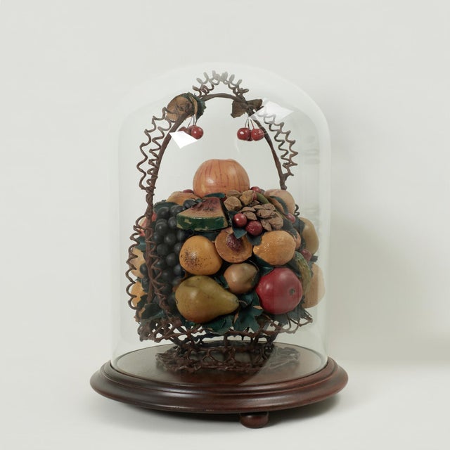 Antique Wax Fruit Collage Under Glass For Sale In West Palm - Image 6 of 15