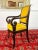 Traditional French Carved Wooden Armchair with Yellow Velvet, France, 1820 For Sale - Image 3 of 13