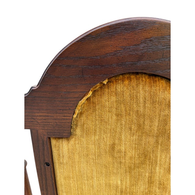 1980s Ethan Allen Jacobean Royal Charter Oak Dining Room Armchairs Gothic Pair For Sale - Image 14 of 15