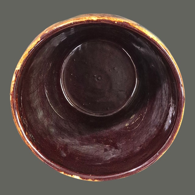 Vintage Majolica Robinson Ransbottom Sun & Moon Glazed Pottery Jardinière Planter For Sale - Image 10 of 11
