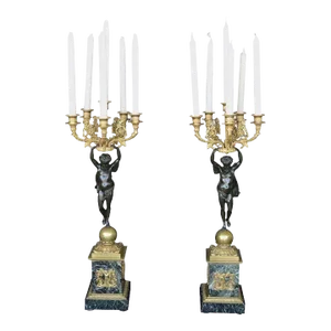 Pair of Late 19th Century Empire Style Candelabras