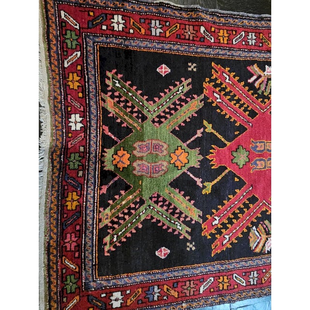 Textile Vintage Caucasian Karabagh Rug in Hand-Knotted Wool with Geometric Medallions, 1980s For Sale - Image 7 of 10