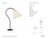 Amber Lewis by Visual Comfort Signature Dume 24" Arched Table Lamp in Aged Iron with Silk Pleated Shade Designer: Amber...