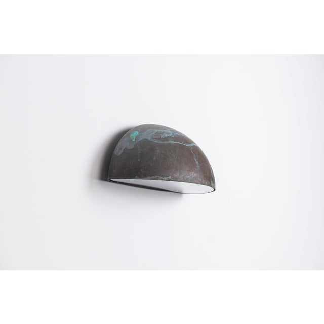 A striking vintage wall lamp by horn belysning, featuring a beautifully proportioned half-dome shade crafted from copper....