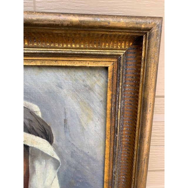 Wood An Antique Portrait of a Young Sheikh, Signed h.p. Stevens, 1898 For Sale - Image 7 of 13