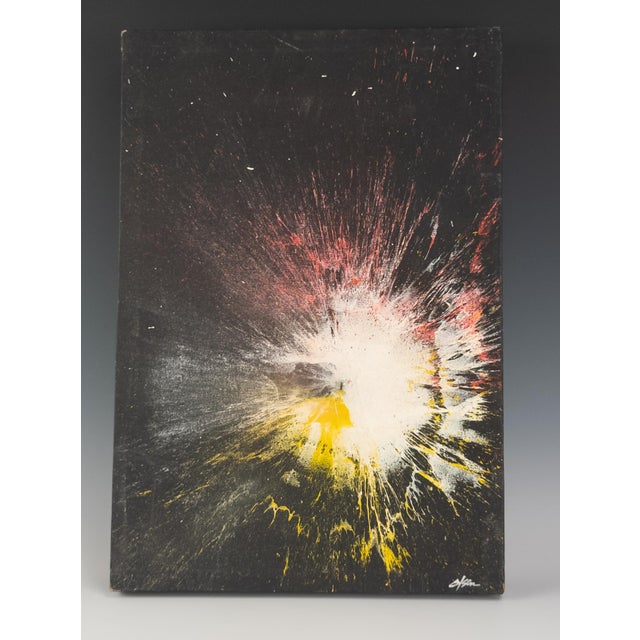 “Explosion #20” is an original experimental process painting by San Francisco counterculture artist Paul Olsen, created...