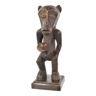 Early 20th Century Makonde Standing Wood Figure on Custom Base Tanzania For Sale