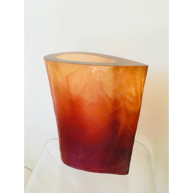 1990s Terry Balle Acrylic Resin Vase For Sale - Image 13 of 13