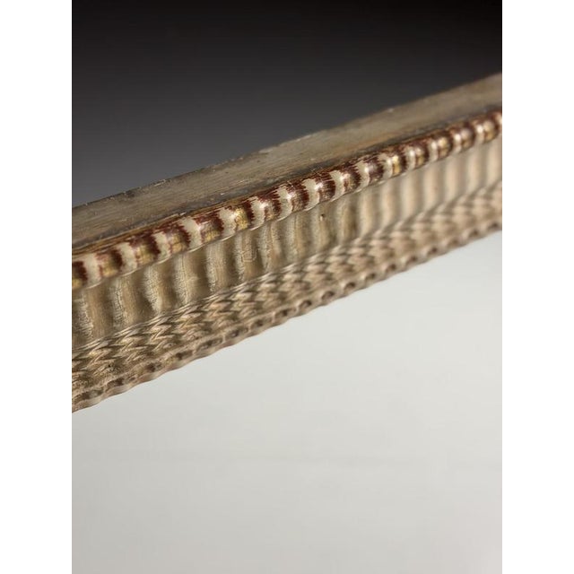 White French Mirror in Ribbed White Frame, 1890s For Sale - Image 8 of 13