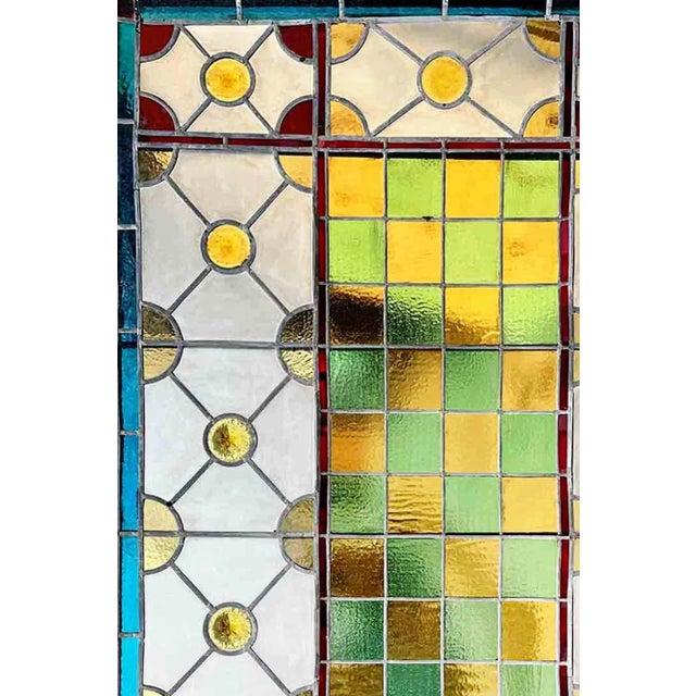 Traditional Antique Stained Glass Skylight For Sale - Image 3 of 6