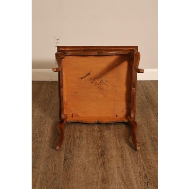 Italian Louis XV Style Oak Parquetry Side Table For Sale - Image 15 of 18