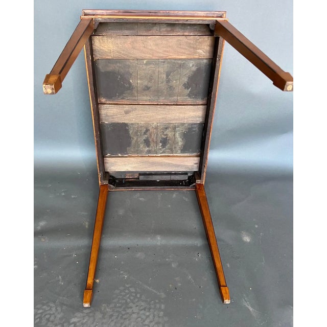 Brown 19th Century English Satinwood and Leather Table For Sale - Image 8 of 8
