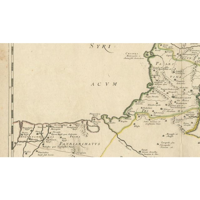 Antique Map Holy Land and Jerusalem, 1652 For Sale - Image 9 of 11