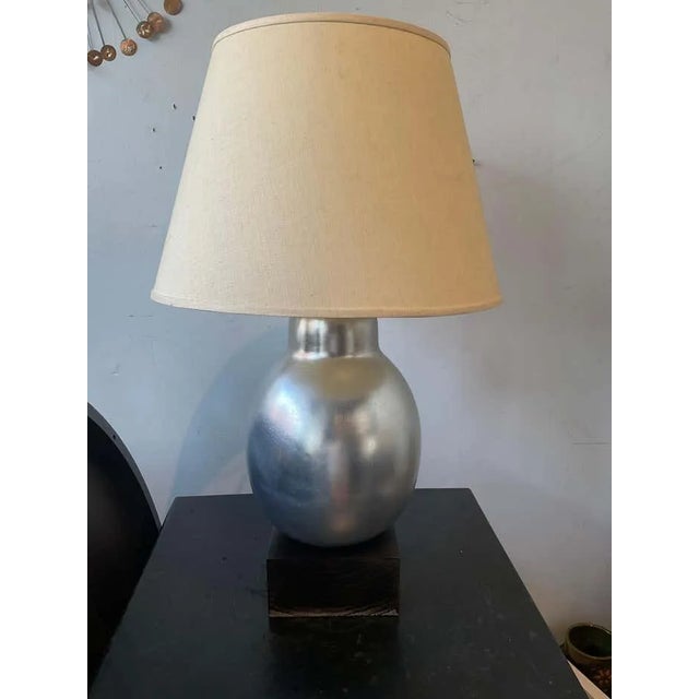 Hwang Bishop Silver Leaf Lamps - a Pair For Sale - Image 4 of 9