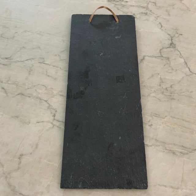 Mid 20th Century Vintage Rustic Hand Painted Slate Wall Hanging Featuring a Red Barn For Sale - Image 5 of 7