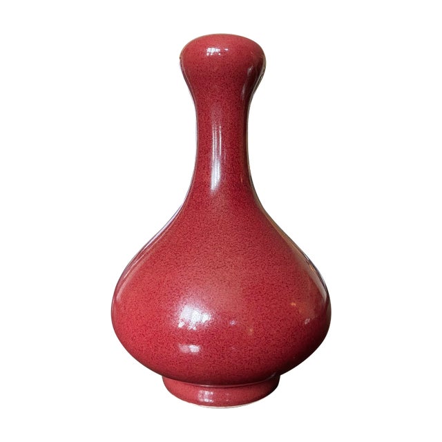 Chinese Sang De Boeuf Porcelain Suantouping Vase For Sale - Image 4 of 4