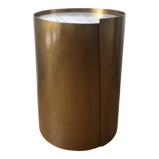 Designer Contemporary Bronze-Finished Alta Side Table For Sale