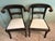 Late 20th Century Late 20th Century Pair of Anglo-Indian Style Ebonized & Gilt Ram's Head Klismos Chairs With Floral Penwork For Sale - Image 5 of 7