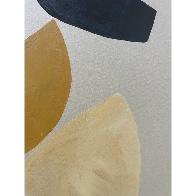 Mid-Century Modern 2023 "Arachidi" Abstract Minimalist Painting on Paper by Artist r.k. Red For Sale - Image 3 of 4