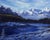 Winter's Call by Rob Alexander | Oil on hardwood panel Winter landscape with mountains and river For Sale