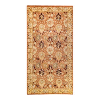 Eclectic Hand Knotted Area Rug, Brown - 5' 2" x 9' 8" For Sale