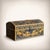 Rare set of 6 norman wedding boxes, folk art, france, normandy, circa 1890. Polychrome wood, domed lid, patina (flaked...