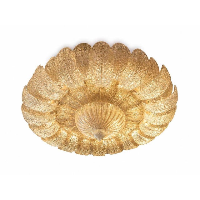 1980s Monumental Murano Glass Flush Mount from Barovier & Toso, 1980s For Sale - Image 5 of 18