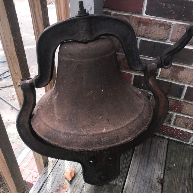1800s Crystal Metal No 3 Complete Cast Iron Bell For Sale - Image 14 of 15