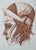 Brown Agata Stomma, a Girl in Brown Color, 2022, Gouache and Canvas For Sale - Image 8 of 8