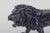 Sculpture of roaring male lion in black patinated metal. Early-20th century. In excellent condition with patina, a few...
