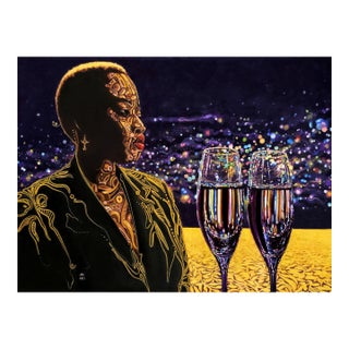 "I Miss Me", Oil and Acrylic Painting on Canvas by Ara Deinde For Sale